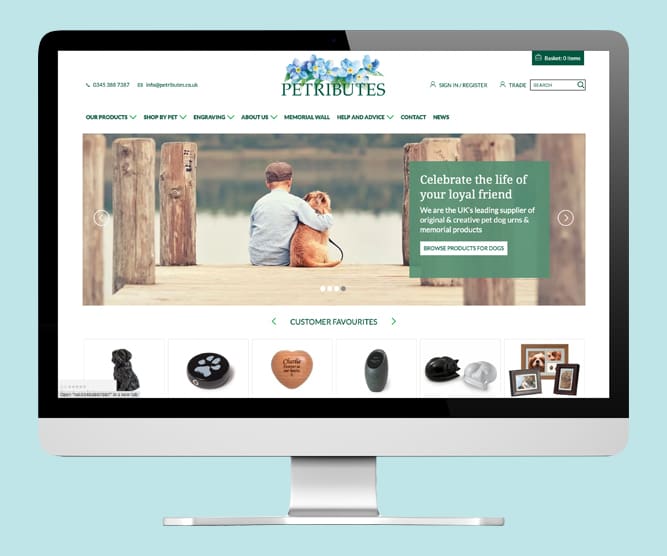 Funeral supplies website development