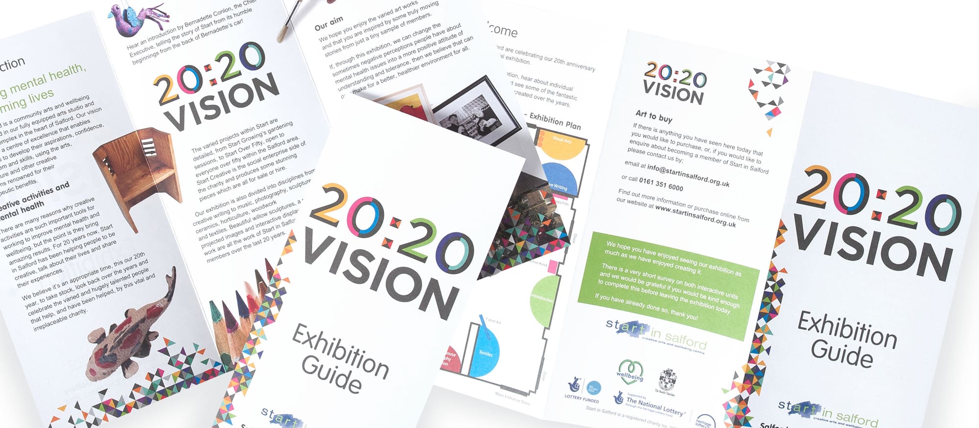 print design for start exhibition guide