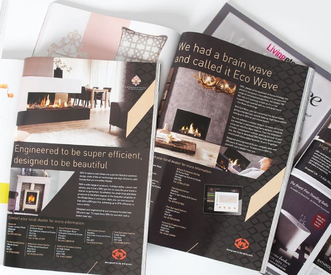 National press advertising campaign for Dru Fire.