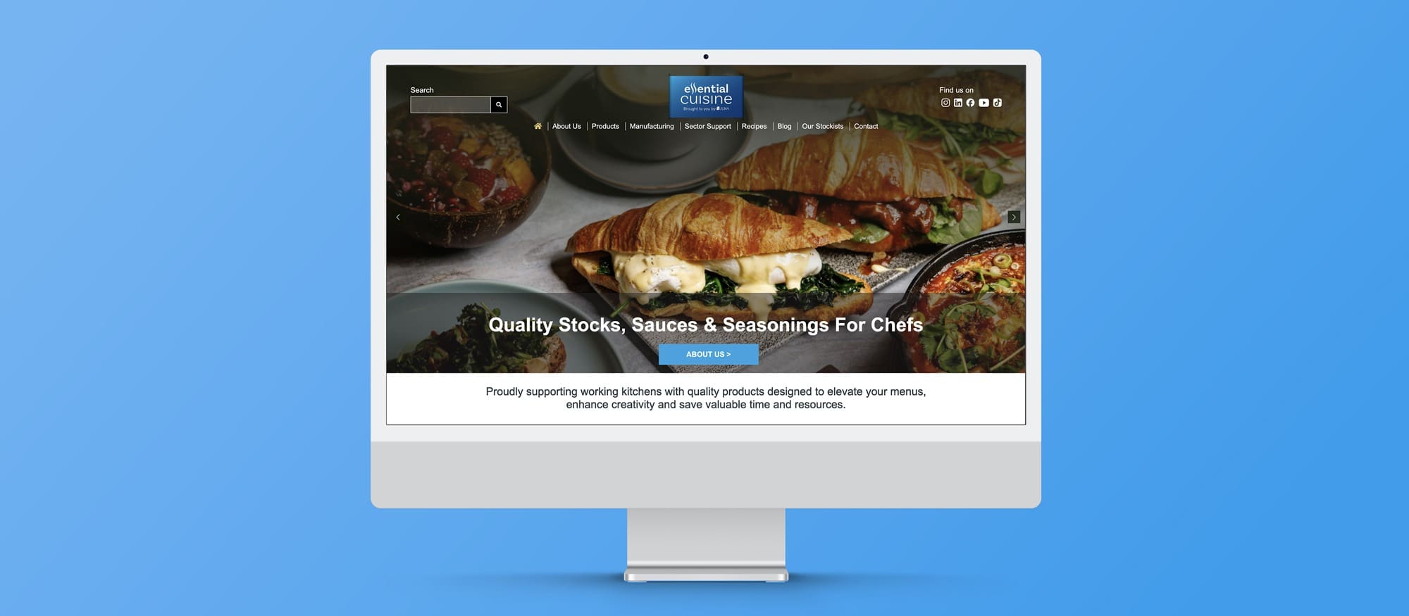 Essential Cuisine - Food Service Website Re-Design