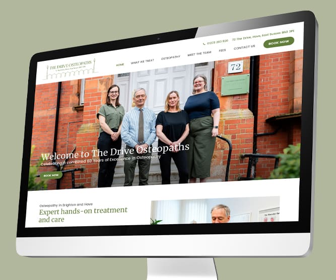 Website design and build for The Drive Osteopaths in Hove